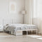 vidaXL - Bedframe - met - hoofdbord - metaal - wit - 160x200 - cm