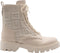 Guess Razieli - Biker boots - Vetersluiting met logo G print - Creme