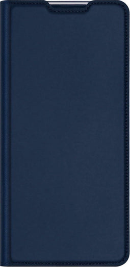 Dux Ducis Hoesje Met Pasjeshouder Geschikt voor Motorola Moto G8 Power - Dux Ducis Slim Softcase Bookcase - Donkerblauw