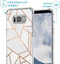 iMoshion Hoesje Geschikt voor Samsung Galaxy S8 Hoesje Met Koord - iMoshion Design Hoesje met Koord - Wit / Meerkleurig / Goud / White Graphic
