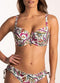 Cyell Wajang Floral - Bikinitop Voorgevormd met Beugel - Maat 38D - Wit/Paars/Groen