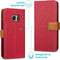 iMoshion Hoesje Geschikt voor Samsung Galaxy S7 Hoesje Met Pasjeshouder - iMoshion Luxe Canvas Bookcase - Rood