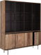 24Designs Metropole Vitrinekast Groot – B180 X D40 X H210 Cm - Teakhout