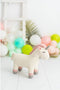 Knuffel Crochetts AMIGURUMIS MINI Wit Grijs Eenhoorn 46 x 36 x 16 cm