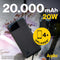 Aqiila Powerbird B20 - Powerbank 20000mAh - LCD-scherm - Zwart