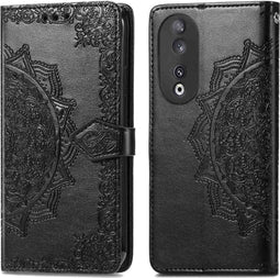 iMoshion Hoesje Geschikt voor Honor 90 Hoesje Met Pasjeshouder - iMoshion Mandala Bookcase - Zwart