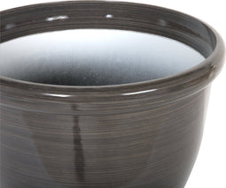 TESALIA - Plantenbak - Donkerbruin - 40 cm - Polyresin