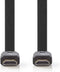 Nedis CVGP34100BK20 - Platte High Speed HDMI-kabel - 4K 3D - Zwart