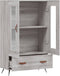 vidaXL - Hoge - kast - 69,5x31x115 - cm - bewerkt - hout - grijs - sonoma - eikenkleurig