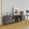 vidaXL - Tv-meubel - 110x30x40 - cm - ijzer - zilverkleurig