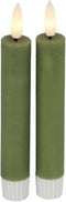 Countryfield Led dinerkaarsen - 15 cm - afstandsbediening - groen (2 stuks)