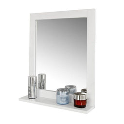 SoBuy Badkamerspiegel Met Plank - Wit - 10x40x49 cm
