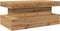 vidaXL - Salontafel - met - LED-verlichting - 90x50x40cm - artisanaal - eikenkleur