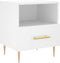 vidaXL - Nachtkastje - 40x35x47,5 - cm - bewerkt - hout - wit