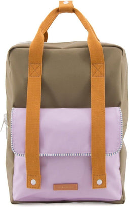 Sticky Lemon Backpack Large - Envelope Deluxe - Olive/Lilac/Peach