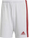 Adidas Squadra 21 Short - Voetbalkleding - Aeroready technologie - Wit - Rood - Maat S