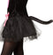 dressforfun Roos katje 158 - Verkleedkostuum kattenkostuum - Zwarte pluche met roze accenten
