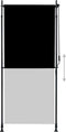 vidaXL - Rolgordijn - voor - buiten - 100x270 - cm - antraciet