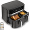 Tefal Easy Fry Dual XXL EY942H - Dubbele heteluchtfriteuse 11 L - 7 kookprogramma's Grijs