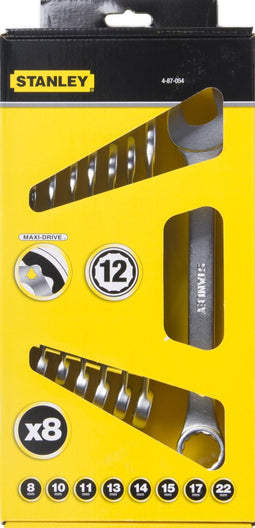 STANLEY - Ringsteeksleutelset - 8 delig