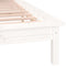 vidaXL - Bedframe - LED - massief - hout - wit - 180x200 - cm