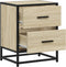 vidaXL - Nachtkastjes - 2 - st - 40x31x50 - cm - bewerkt - hout - sonoma - eikenkleurig