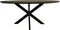 Tafel Zurich ovaal swiss edge - 180x100x76 - Zwart - Acaciahout/metaal