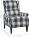 vidaXL Fauteuil stof blauw