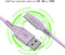 imoshion Kabel - USB C naar USB A Kabel - 2 meter - USB-C Oplader Kabel - Geschikt voor o.a. Apple iPhone 15/16 en Samsung - Lila