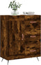 vidaXL - Dressoir - 69,5x34x90 - cm - bewerkt - hout - gerookt - eikenkleurig