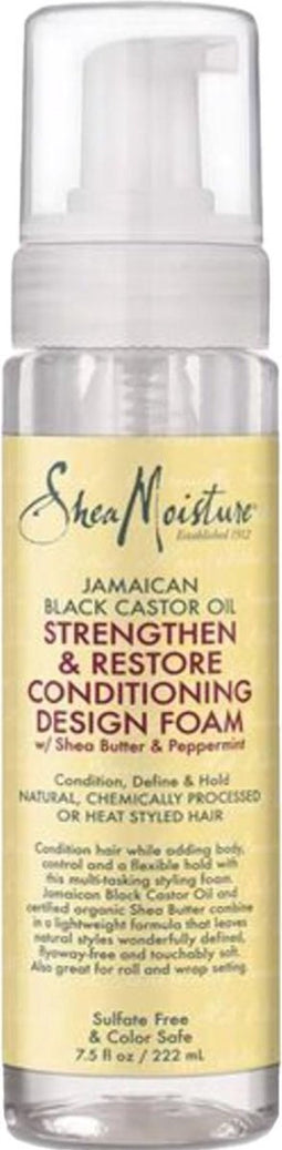 Shea Moisture- Jamaican Black Castor Oil - Strengthen & Restore - Conditioning Design Foam - 222 ml