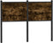 vidaXL - Hoofdbord - 120 - cm - bewerkt - hout - en - staal - gerookt - eikenkleurig