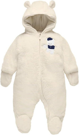 Baby Fleece Snowsuit met Capuchon Geel 12-18 Maanden