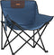 vidaXL - Campingstoelen - 2 - st - met - vakje - inklapbaar - blauw