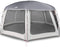 vidaXL - Zwembadtent - met - uitneembare - buiten- - gaaswanden - 690x690 - cm - grijs