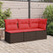 vidaXL - Tuinstoel - zonder - armleuningen - met - kussens - poly - rattan - bruin