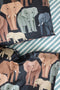 Studio Ditte Strepen Hoeslaken - 90 x 200 cm - Steenblauw