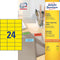 Avery 3451 - Gekleurde Etiketten - 70 x 37 mm - Geel (2400 stuks)