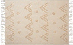 FATEHPUR - Plaid - Beige - 130 x 180 cm - Katoen