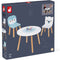 Janod Polar - Tafel met 2 Stoelen - Uitneembare potloodhouder - Geschikt vanaf 3 jaar (set van 1)