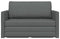 vidaXL - Vloersofa - Bed - 2-in-1 - Donkergrijs - 124x71x78 - cm - Stof