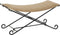 Kruk DKD Home Decor Zwart Metaal Lichtbruin Rotan (94 x 49 x 44 cm)
