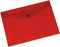 Q-CONNECT documentenmap, A4, transparante PP, drukknopsluiting, rood