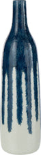 J-Line vaas Verf - keramiek - wit/blauw - medium - 43.5 cm hoog