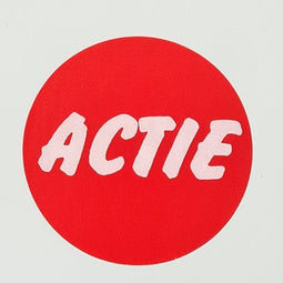 Klika - Etiket rood/wit 35mm ACTIE 500rol - 14 stuks