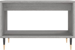 vidaXL - Salontafel - 60x50x40 - cm - bewerkt - hout - grijs - sonoma - eikenkleurig