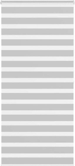 vidaXL - Zebra - rolgordijn - 100x200 - cm - stofbreedte - 95,9 - cm - lichtgrijs