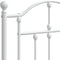 vidaXL - Hoofdbord - 120 - cm - metaal - wit