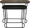 HSM Collection - Console tafel Fletcher - 96x30x78/72x30x69 - Zwart/goud - Set van 2