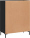 vidaXL - Dressoir - 69,5x34x90 - cm - bewerkt - hout - zwart